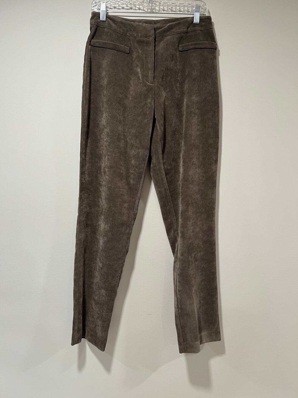 Robert Kitchen Velour Mini Corduroy Pants w Stretch Straight Fit Size 6 JL